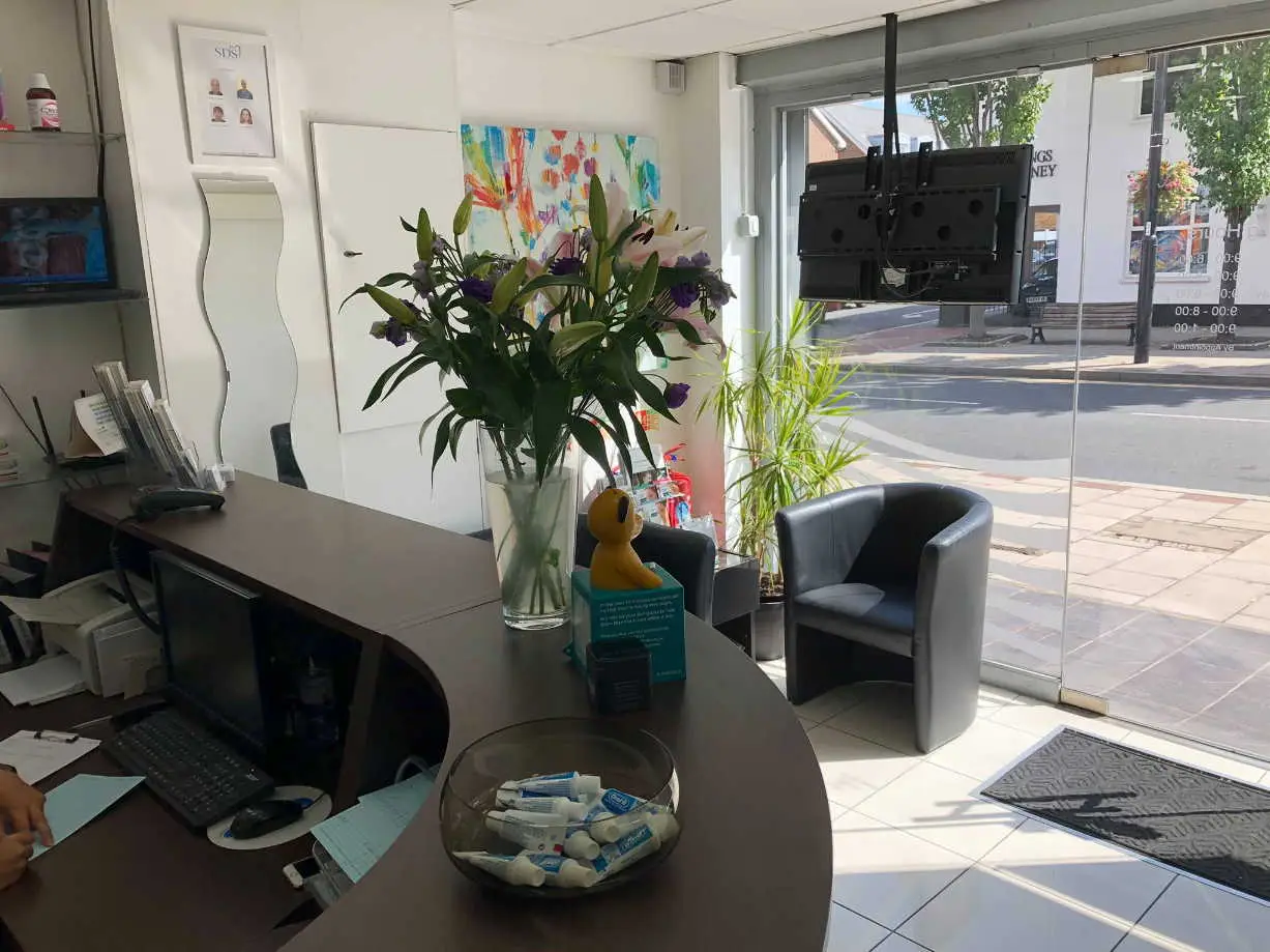 Modern dental clinic reception area at Sidcup Dental Spa